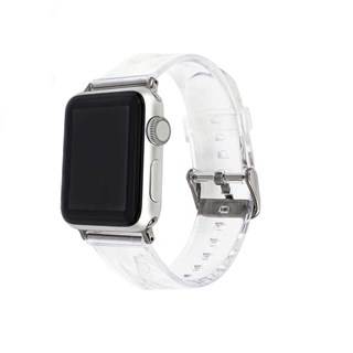 ​​​Apple Watch 38mm KRD-13 Şeffaf Silikon Kordon