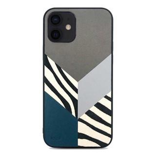 Apple iPhone 12 Kılıf Kajsa Glamorous Serisi Zebra Combo Kapak