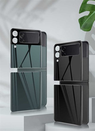 Galaxy Z Flip 3 Zore 3D Standart 2 in 1 Arka Koruyucu