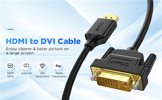 Qgeem QG-HD14 HDMI To DVI Kablo 1.83M