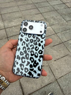 Parlak Leopar Desenli Silikon Kılıf - Gri — Gri — 2