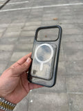 Glitter Card Simli Kartlıklı MagSafe Özellikli Silikon Kılıf - Siyah — Siyah — 1
