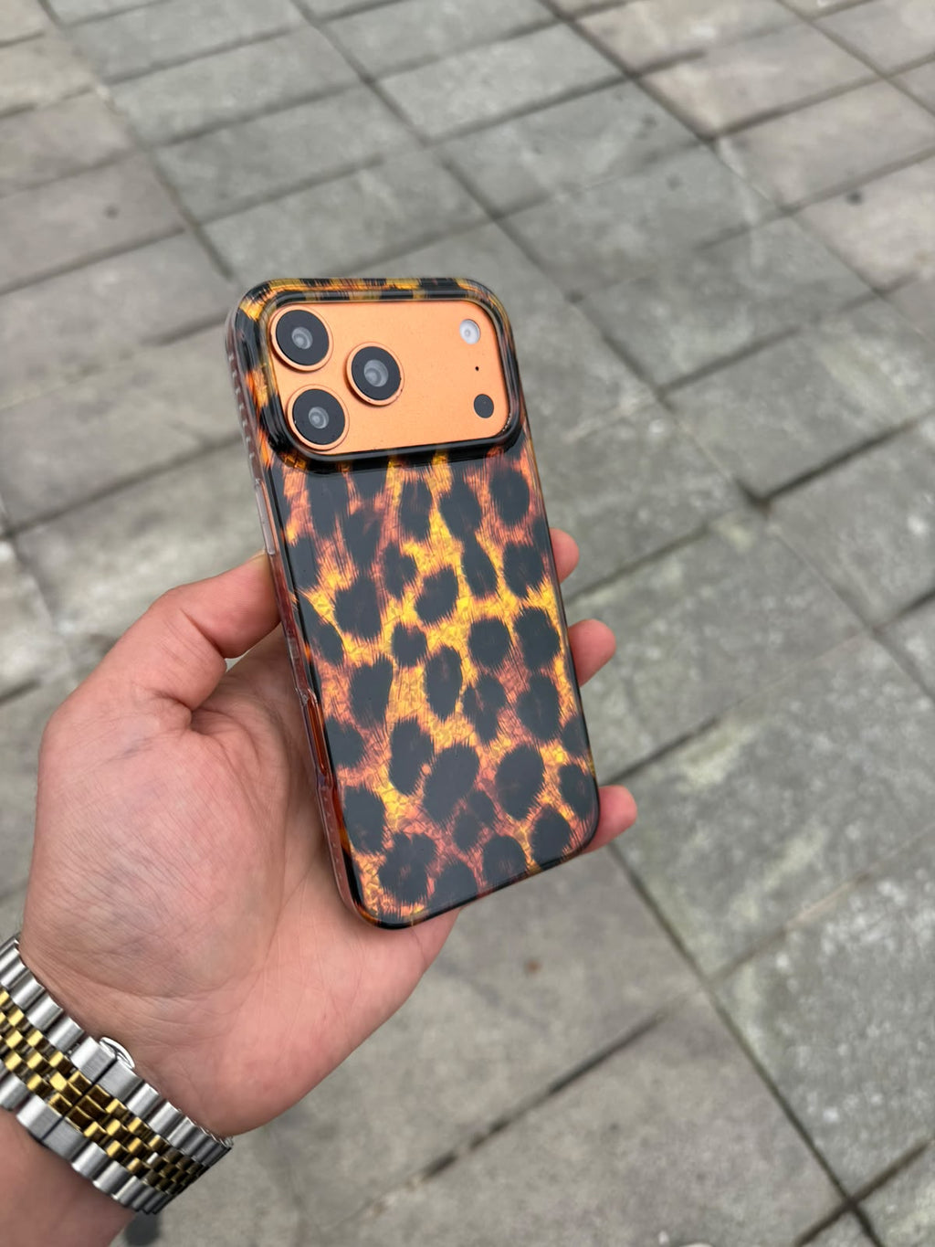 Parlak Leopar Desenli Silikon Kılıf - Kahve — Kahve — 2