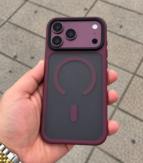 Armor Flet Magsafe Luxury Kılıf - Bordo