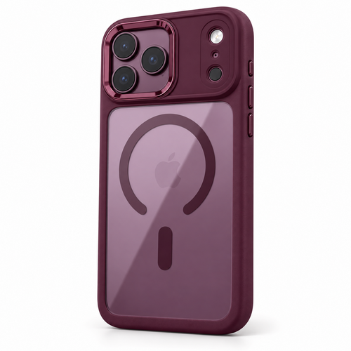 Armor Krom Magsafe Luxury Kılıf - Bordo