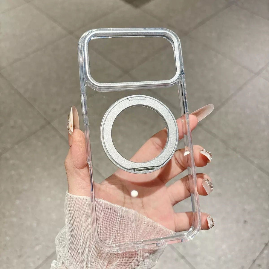Armor Standlı Premium Sararmaz Şeffaf iPhone Kılıfı