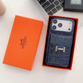Crocodile Luxe Deri Kartlıklı Premium Kılıf - Lacivert - 1