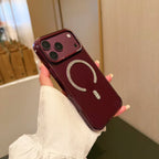 Crystal Aura Taşlı M‑Safe Silikon Kılıf - Cherry