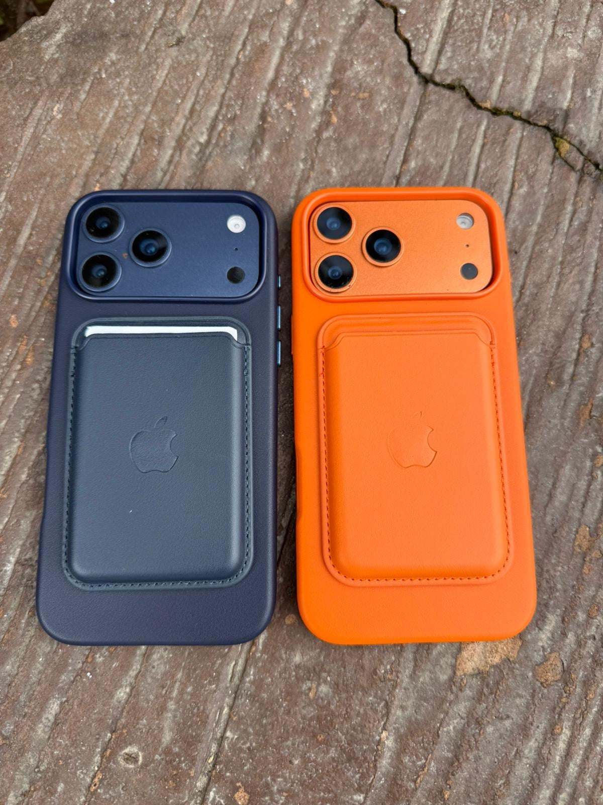 D-Ming M-Safe Kartlıklı Deri Premium Kılıf — Turuncu — 2