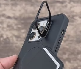 D-Ming M-Safe Kartlıklı Standlı Deri Premium Kılıf — Gri — 8