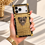 Diva Gold Leopar Tasarım Luxury Kılıf - Gold