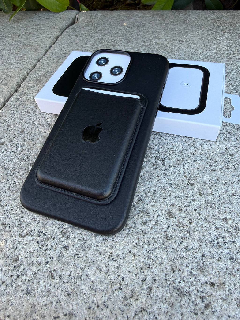 D-Ming M-Safe Kartlıklı Deri Premium Kılıf — Siyah — 9