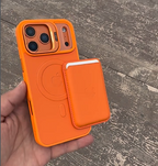 D-Ming M-Safe Kartlıklı Standlı Deri Premium Kılıf — Turuncu — 20