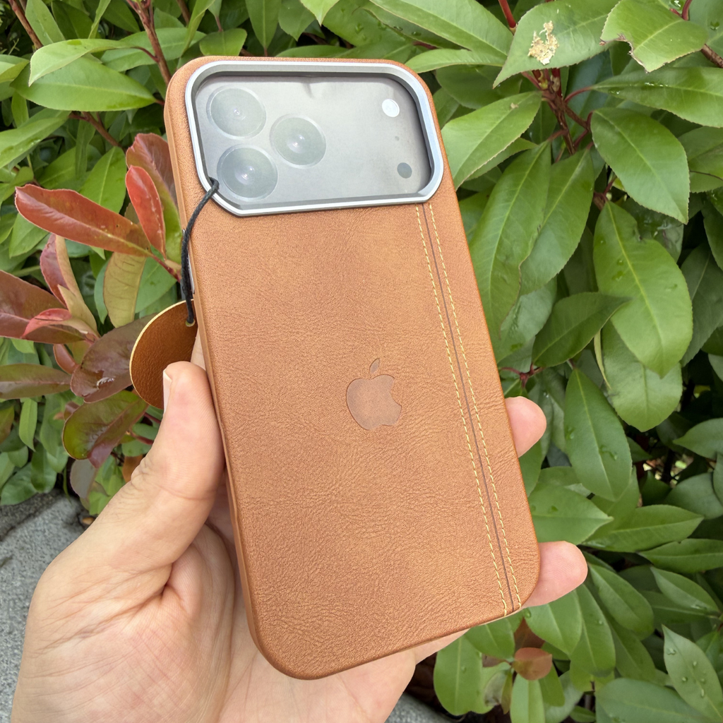 Heritage Leather Yandan Dikişli Deri Premium Kılıf - Kahve