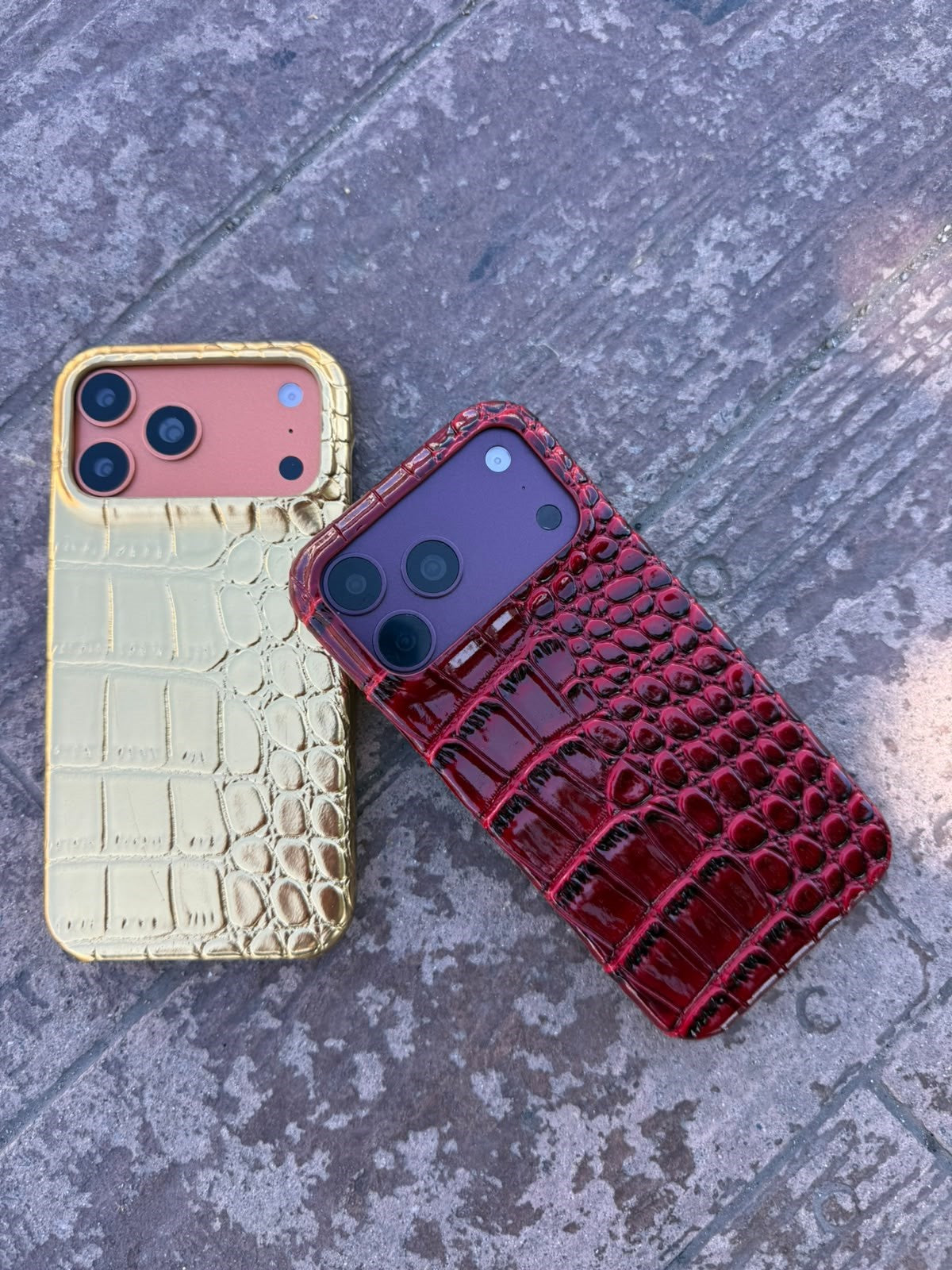 Luxury Snake Deri Görünmlü Kılıf - Siyah