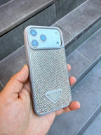 PRD Taşlı Luxury iPhone Kılıfı - Gri