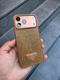 PRD Taşlı Luxury iPhone Kılıfı - Kahve - 1