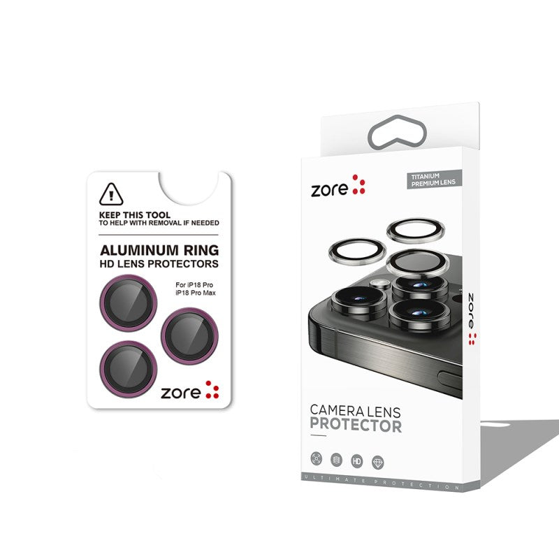 Safir Kamera Lens Koruyucu - Kırmızı
